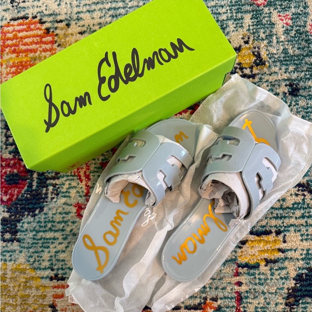 Sam Edelman Blue Bay Jelly Slides